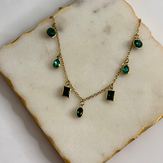 Emerald Bejewelled Necklace