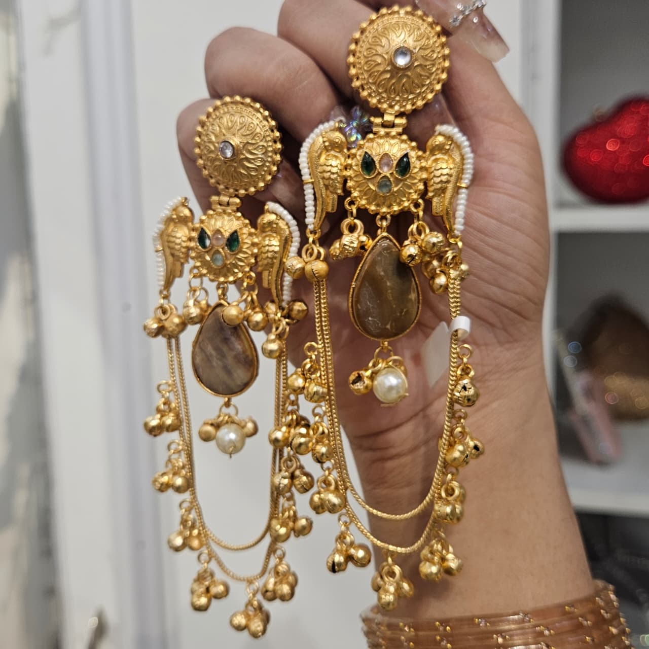 Meher Kashmiri Jhumka (Brown)