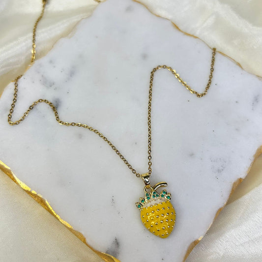 Yellow Berry Necklace