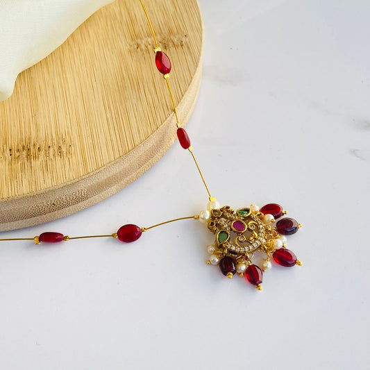 Ruby Amytri Invisible Chain Choker Necklace