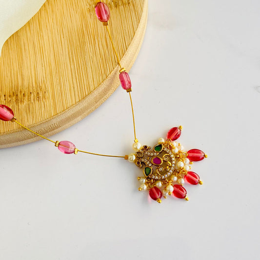 Rani Pink Amytri Invisible Chain Choker Necklace