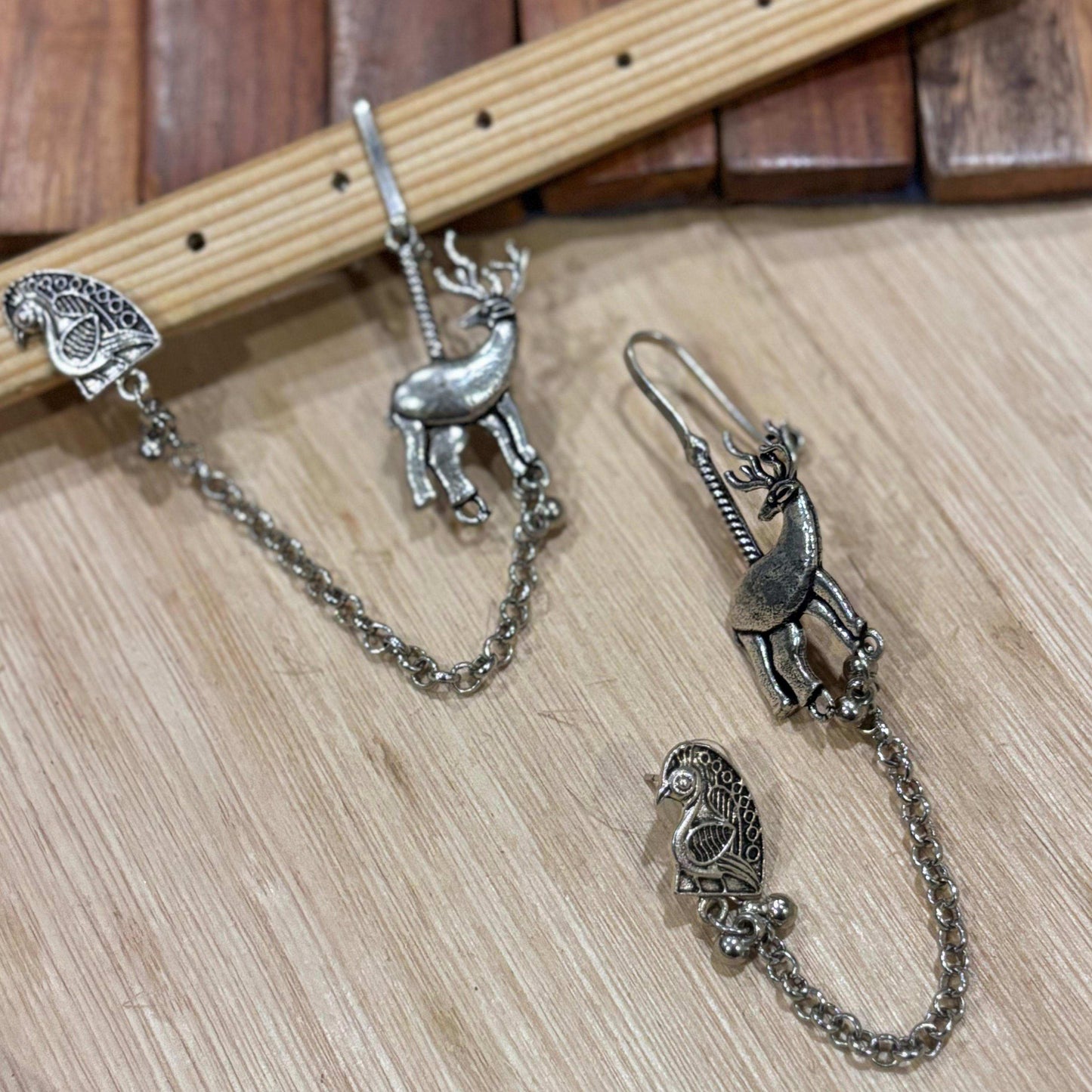 Hiran Chain Cuff Earrings