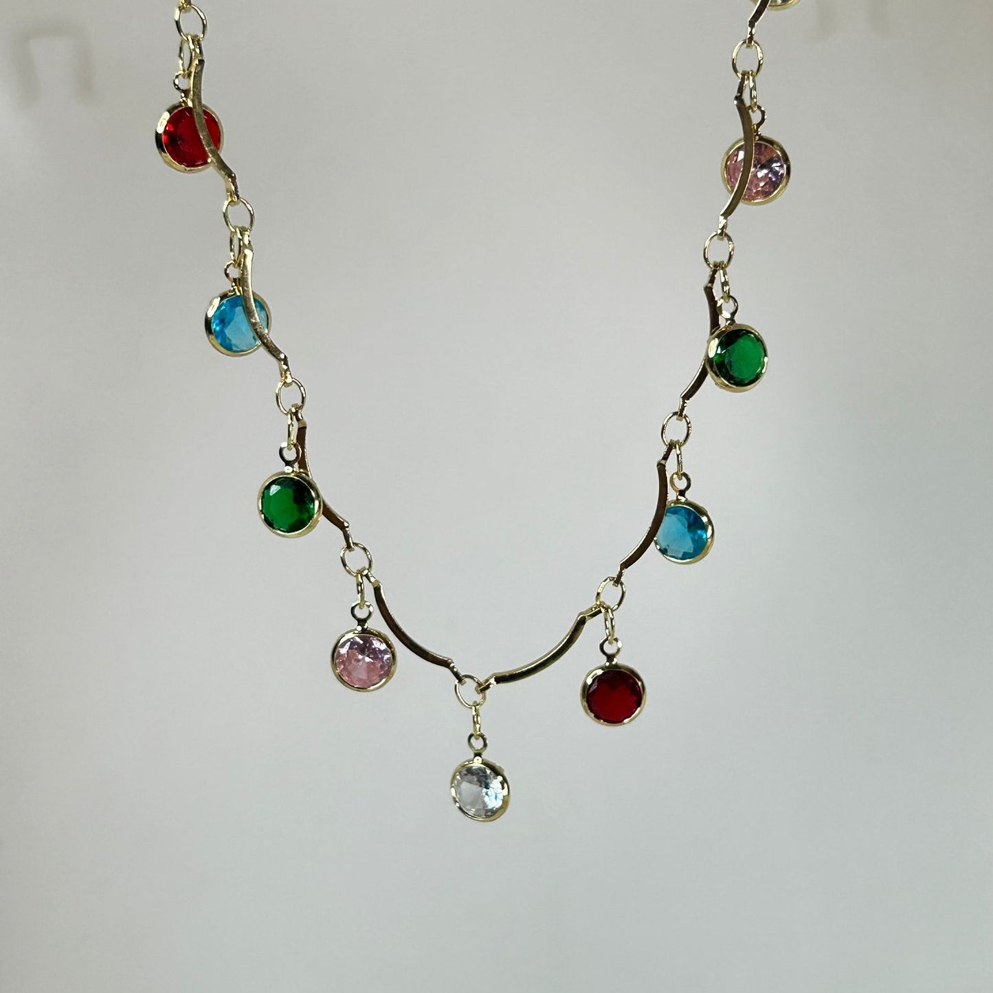 Multicolour Stud Necklace