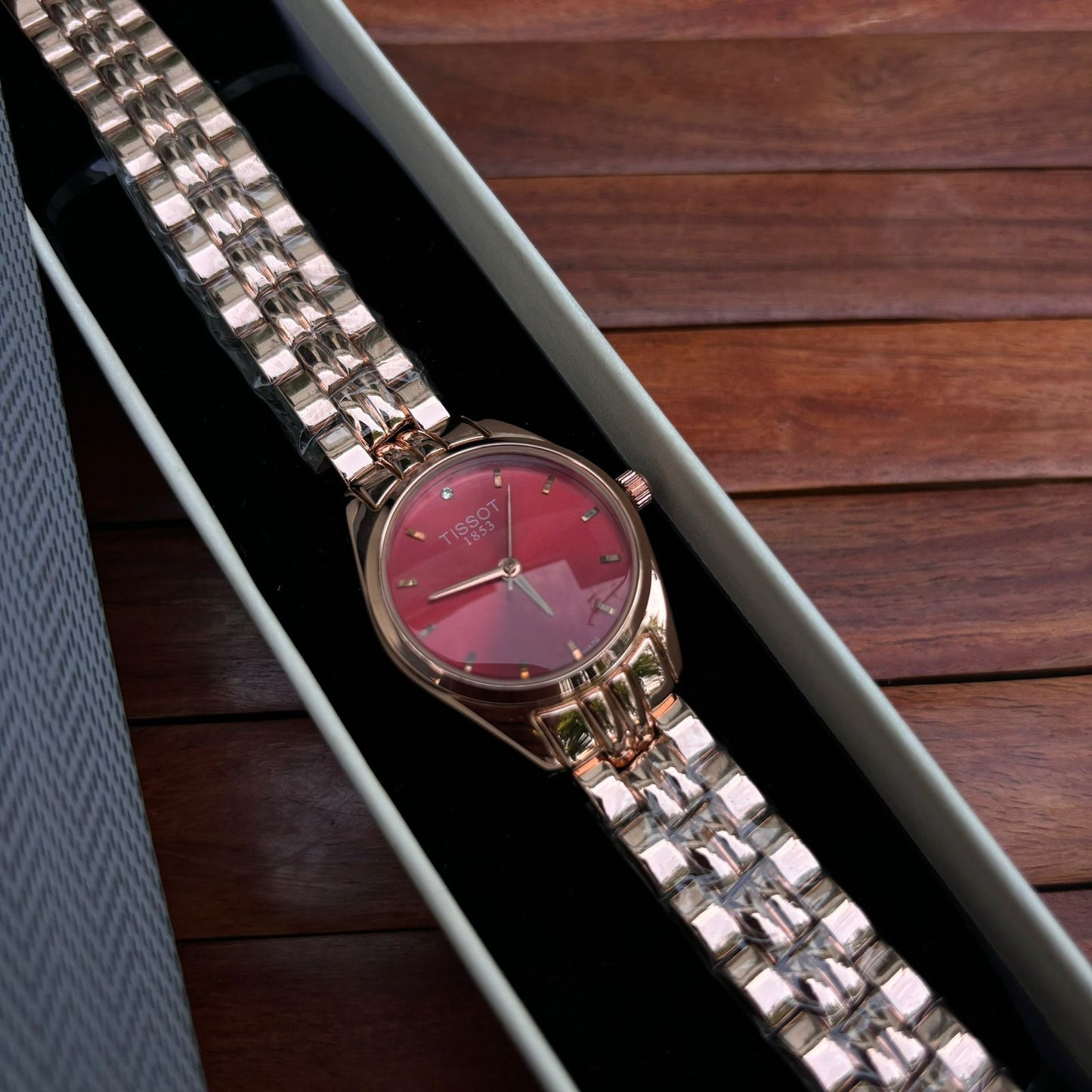 Red Mini Vintage Tissot Watch