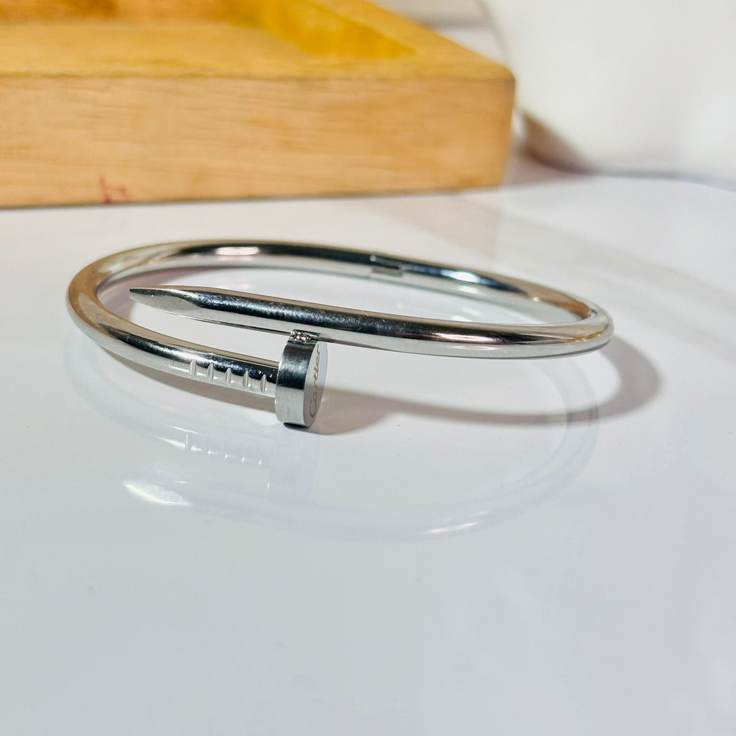 Silver Nail Screw Bracelet