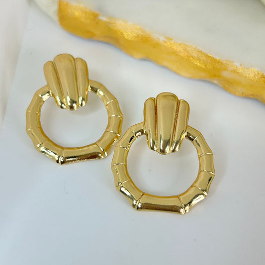 Bamboo Hoop Earrings