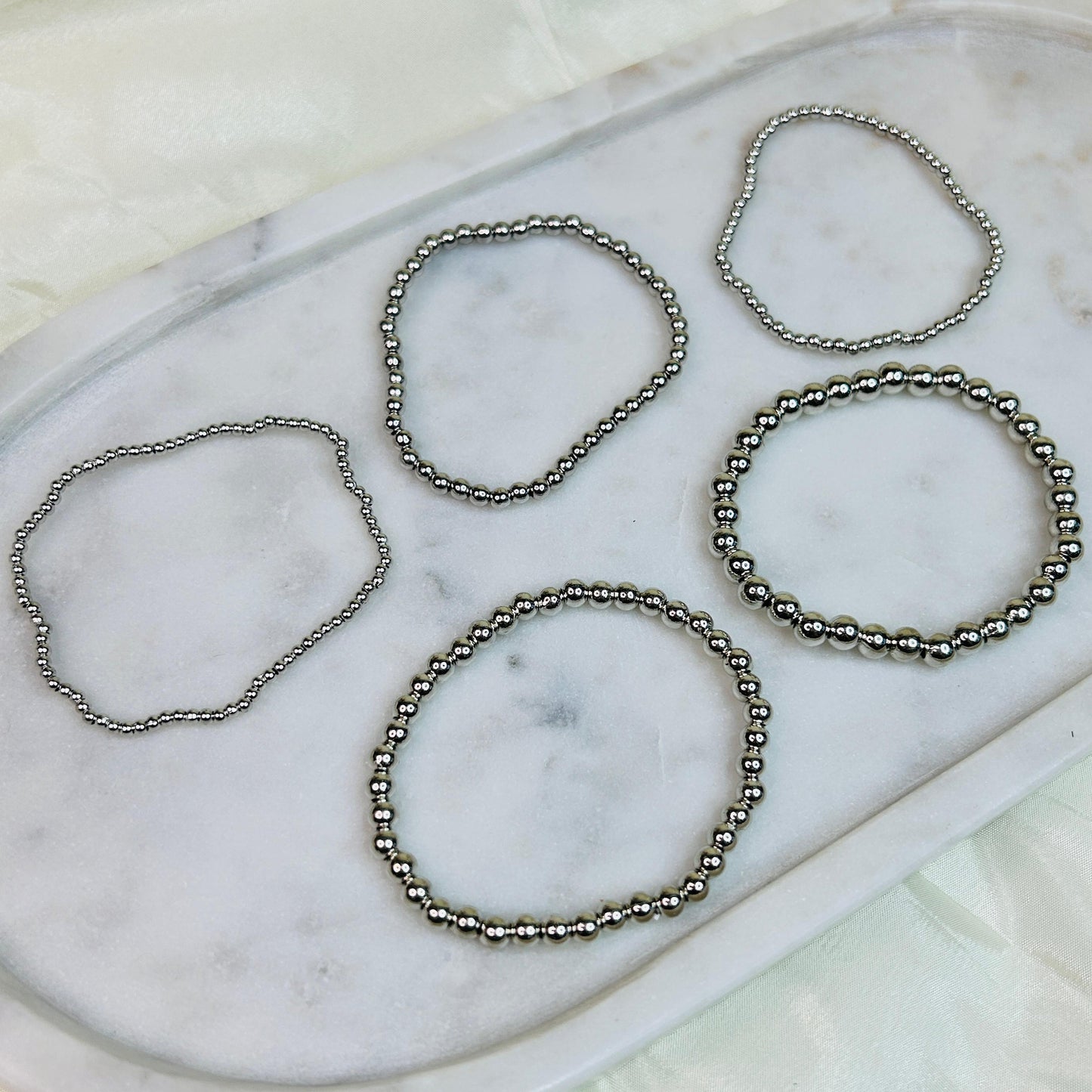 Stackable Bracelets / Anklets 03 Silver