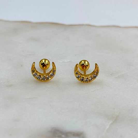 Moon Flatback Earrings