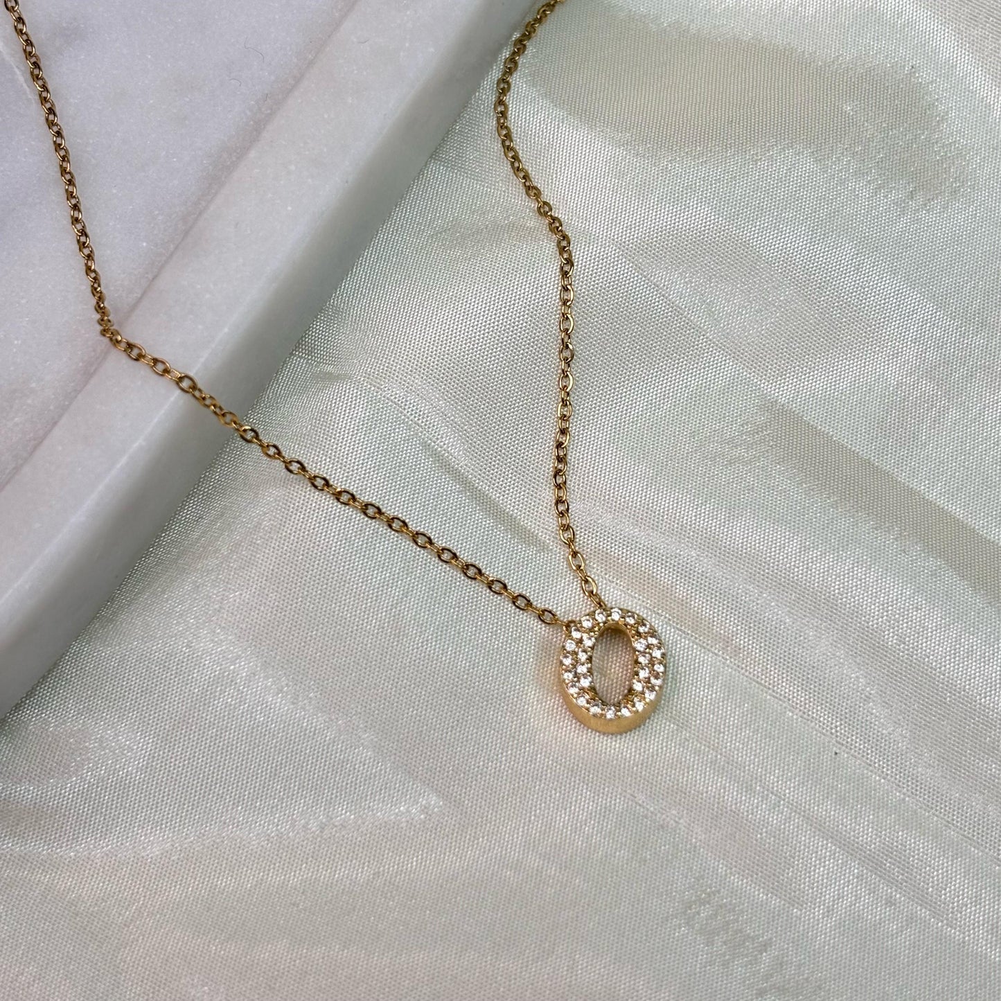 Studded Initial Necklaces