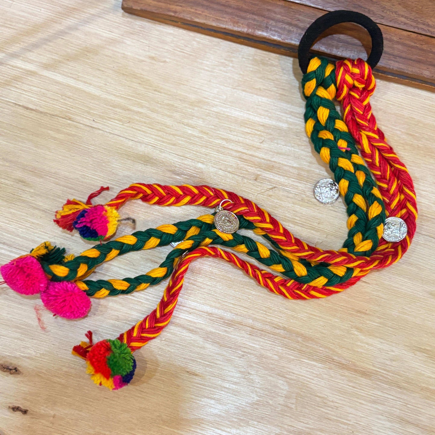 Festive Braided Tassle Hairtie