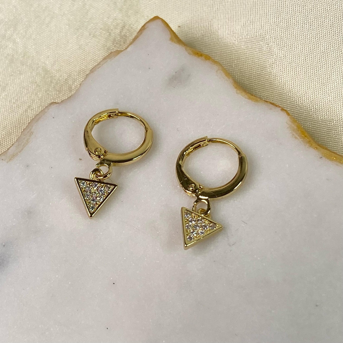 Studded Triangle Huggies