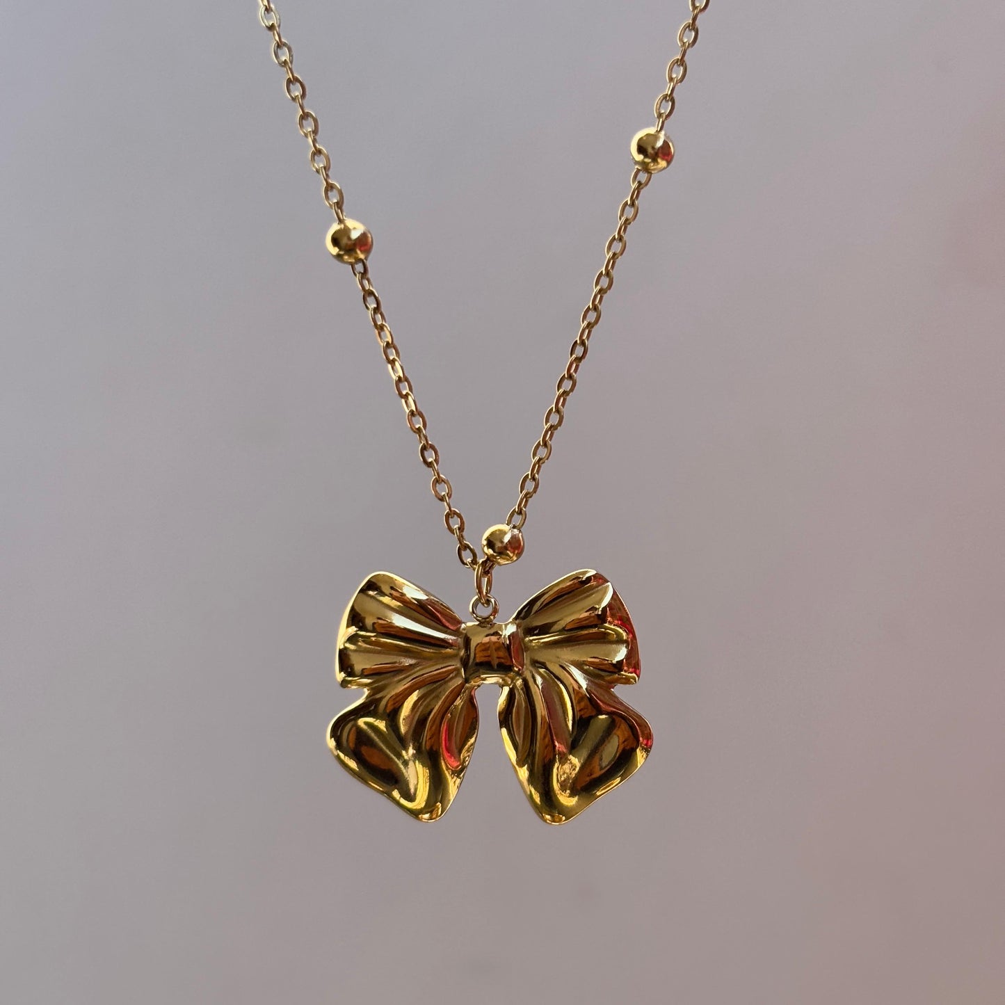 Big Bow Ribbon Necklace