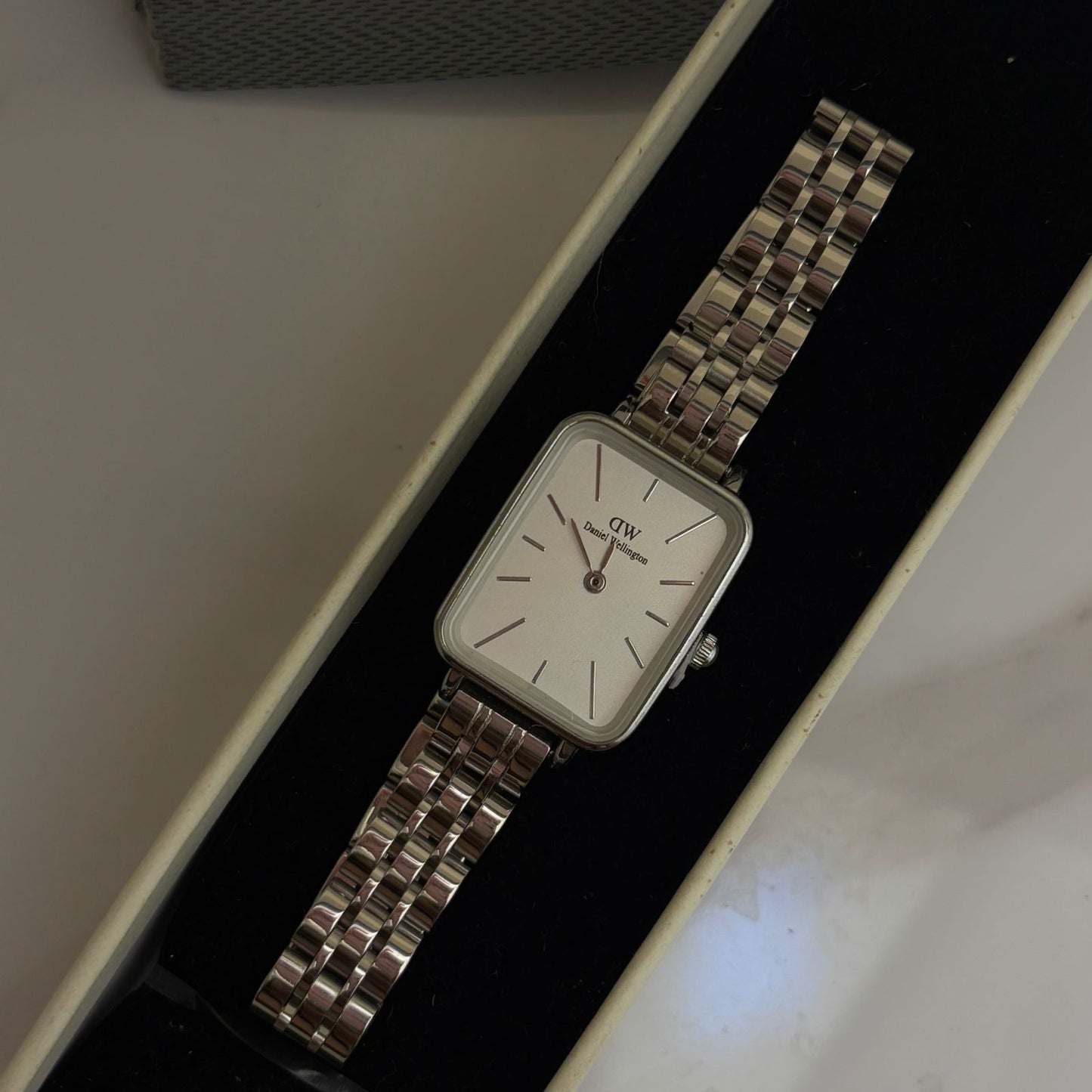 DW Square Dial Silver White Watch