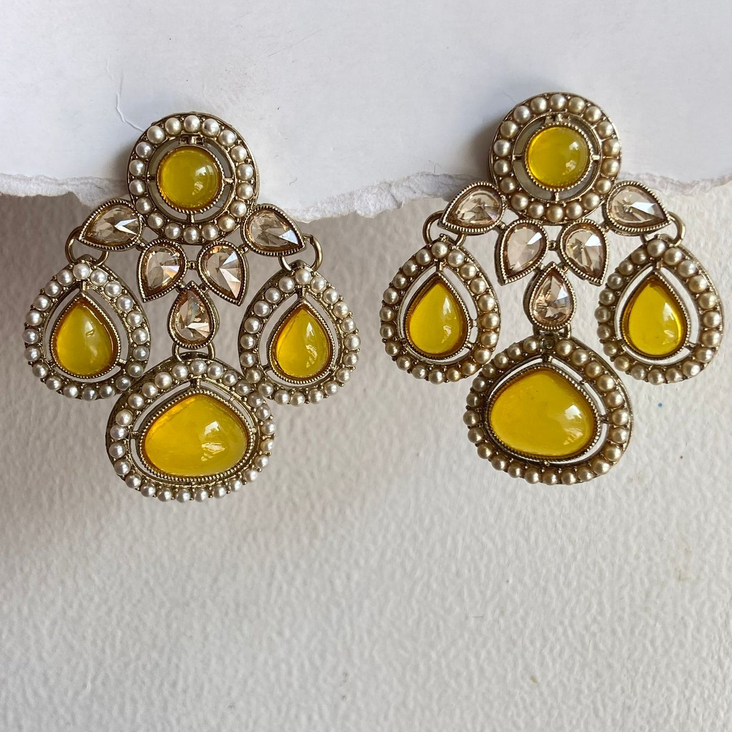 Noor Pakistani Jhumki ( Mustard)