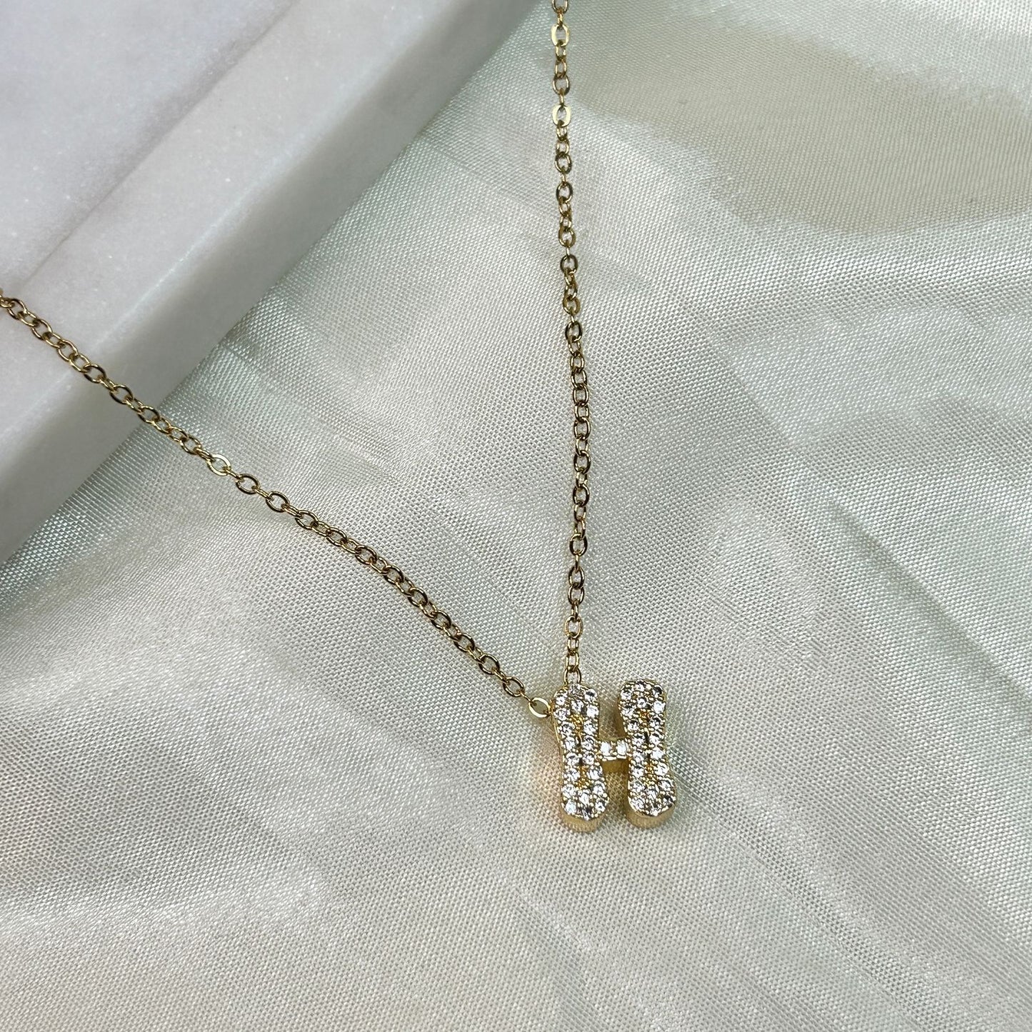Studded Initial Necklaces
