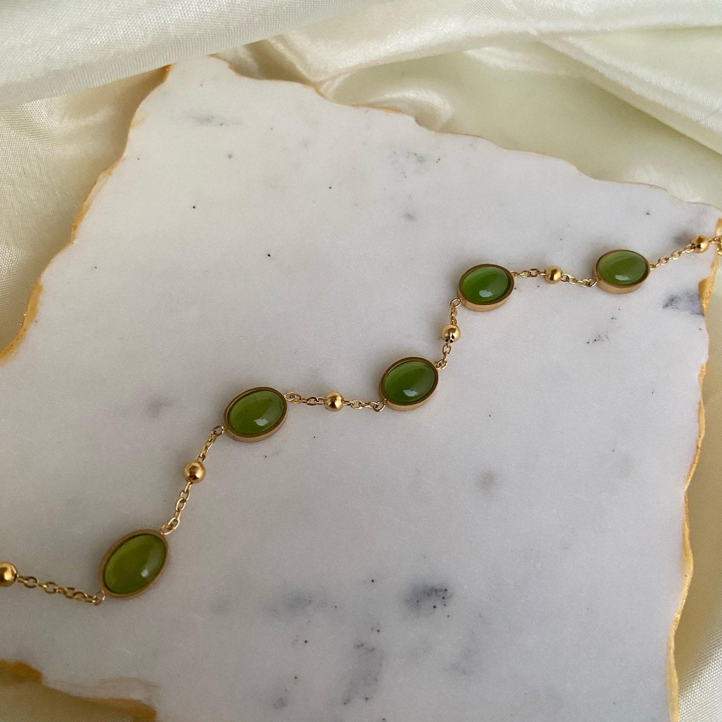 Peridot Stone Bracelet