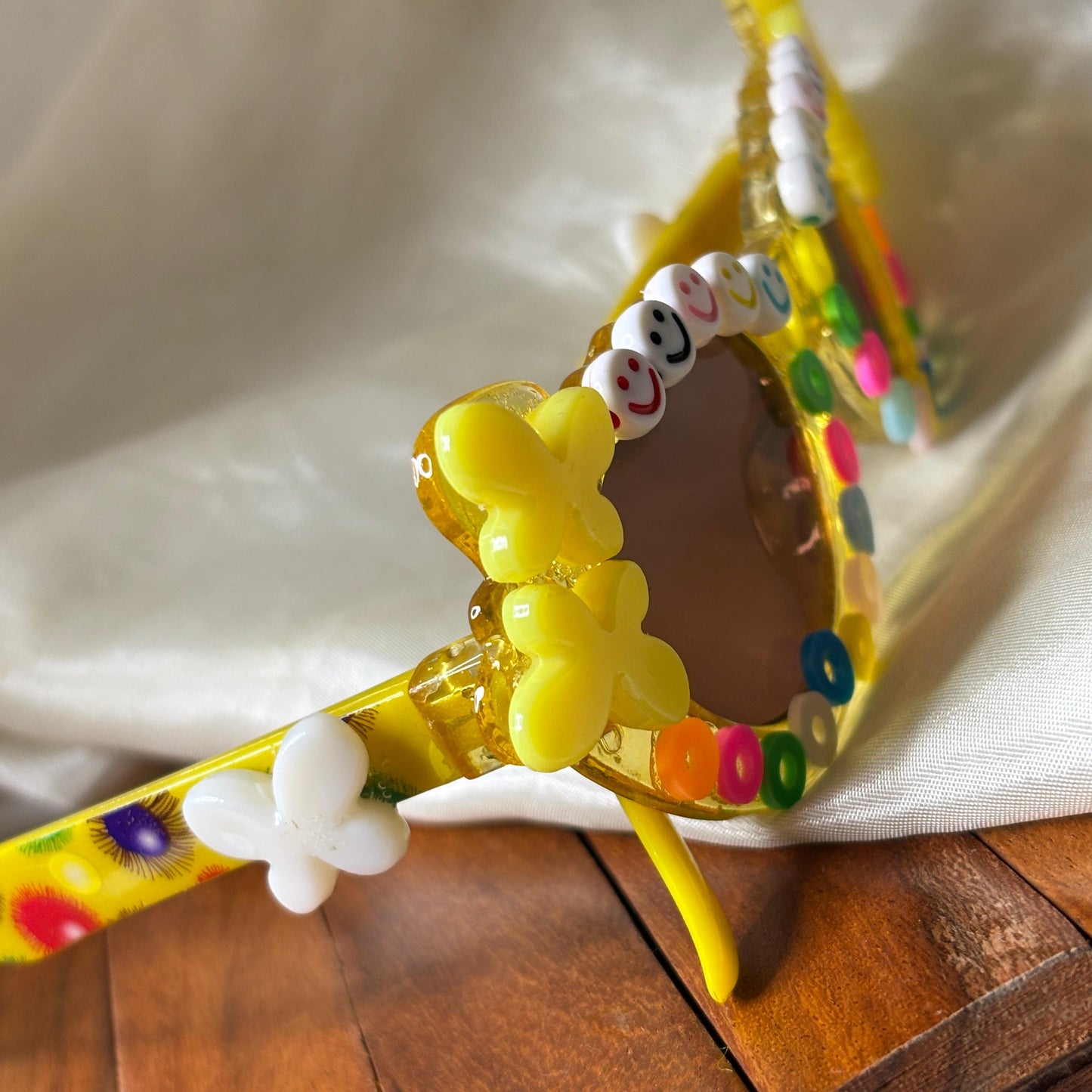 Yellow Beads Quirky Sunglasses (Kids size)