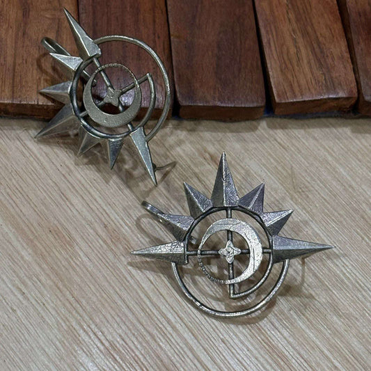 Compass Statement Cuff Earrings