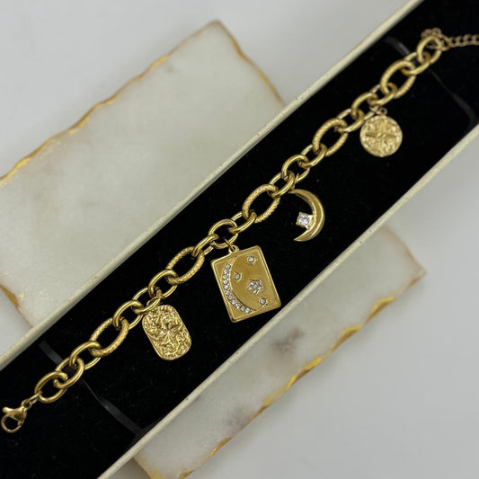 Cosmic Chunky Charm Bracelet