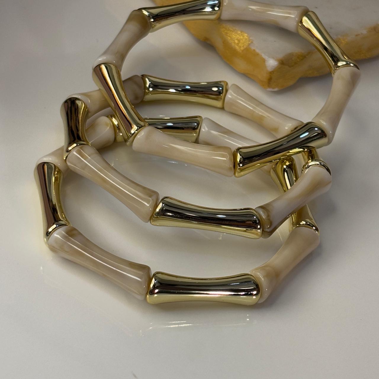 Camelia Bamboo Stretchable Bracelets