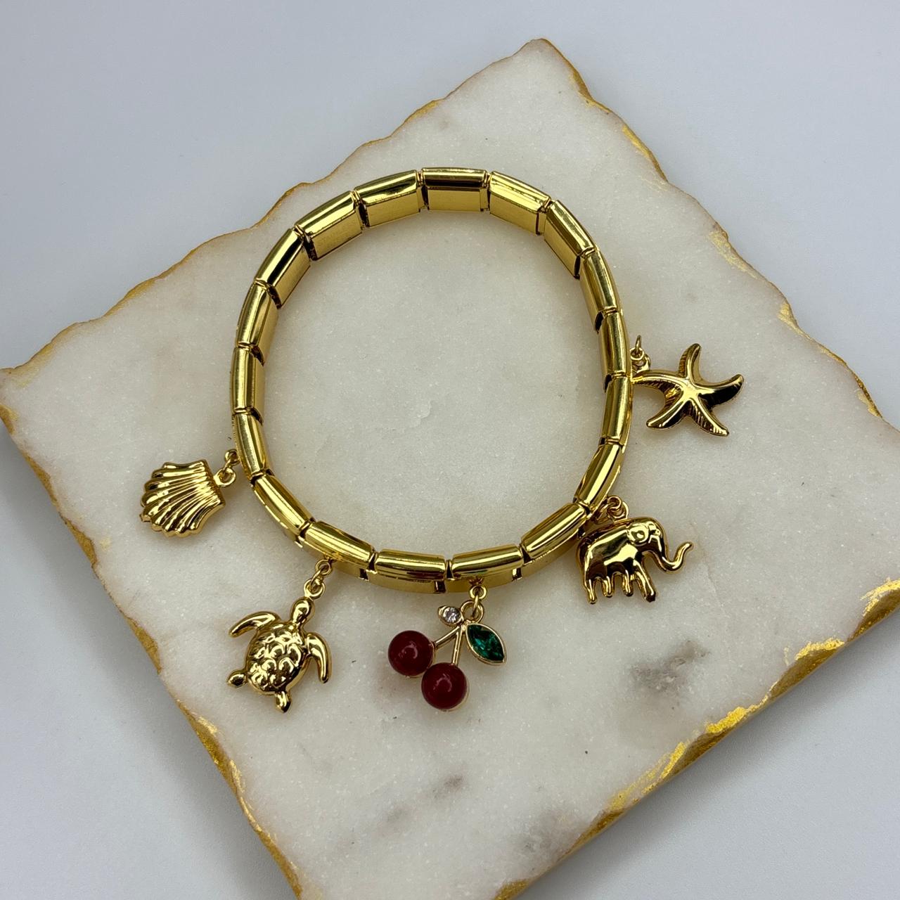 Berry Italian Charm Bracelet