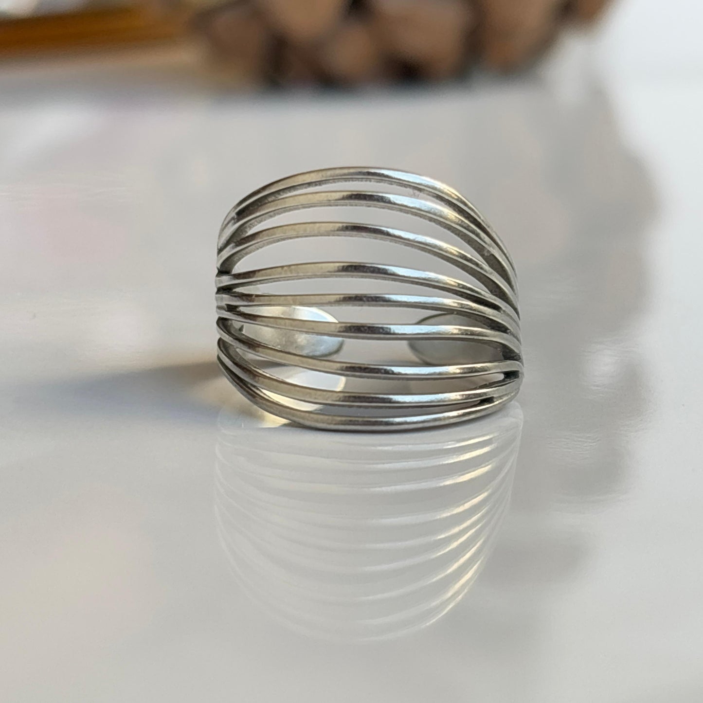Flatter Silver Ring