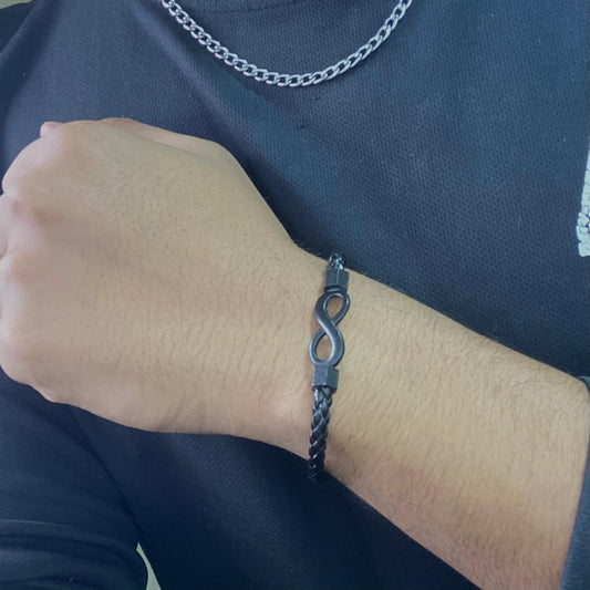 Infinity Leather Men's Bracelet