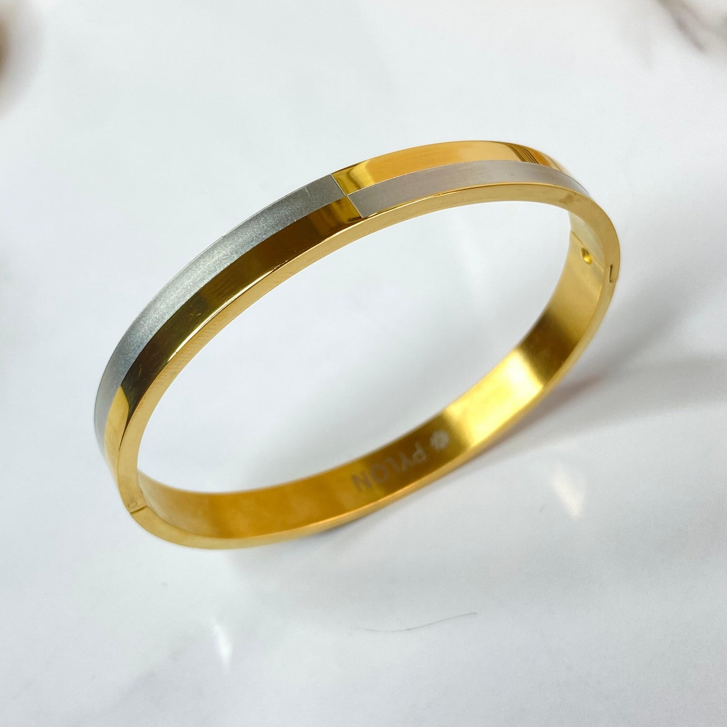 Deimos Dual Tone 18K Cuff Men's Bracelet