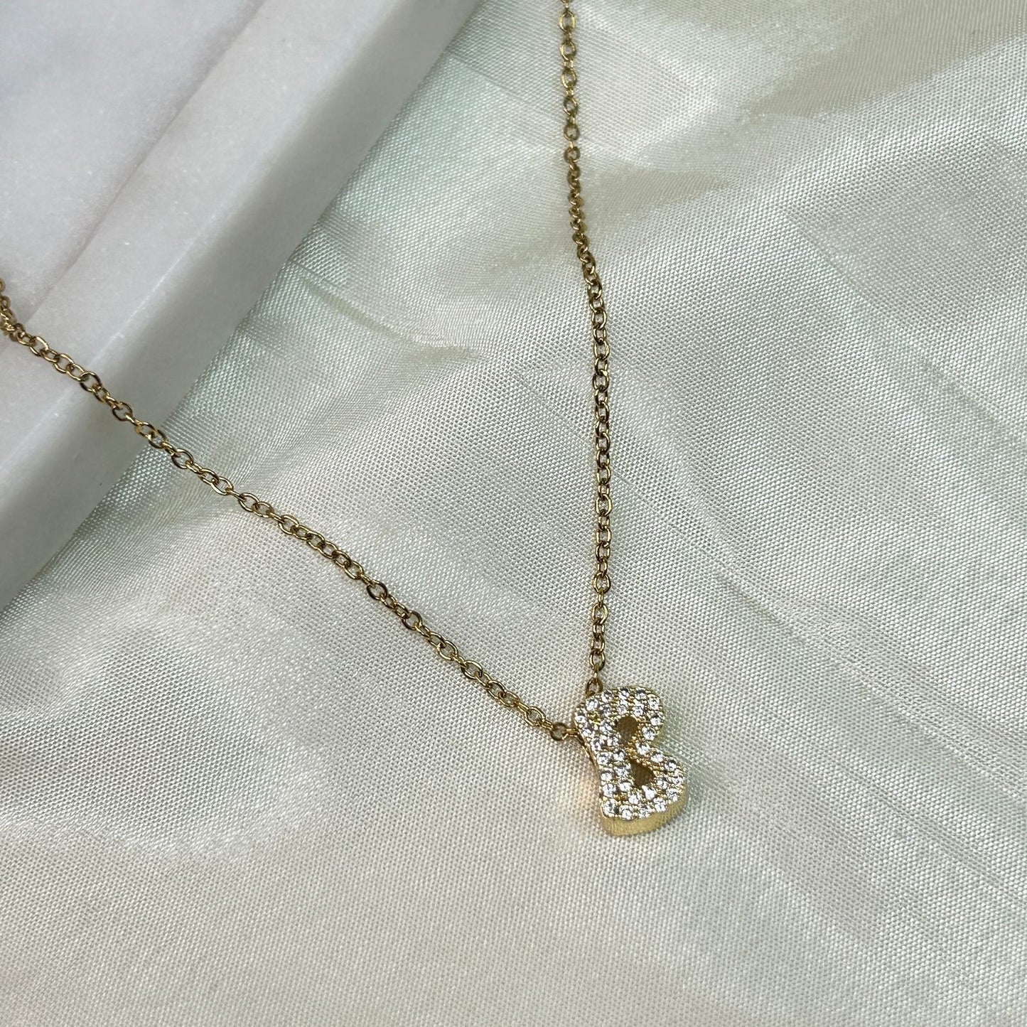 Studded Initial Necklaces