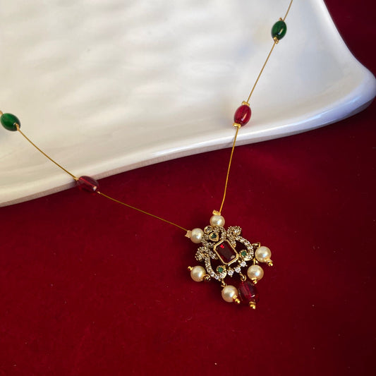 Ruby Alka Invisible Chain Choker Necklace