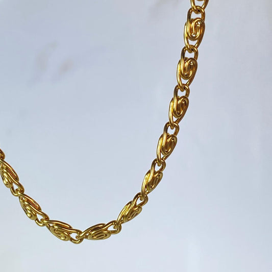 Poseidon 18K Gold Plated Men's Chain