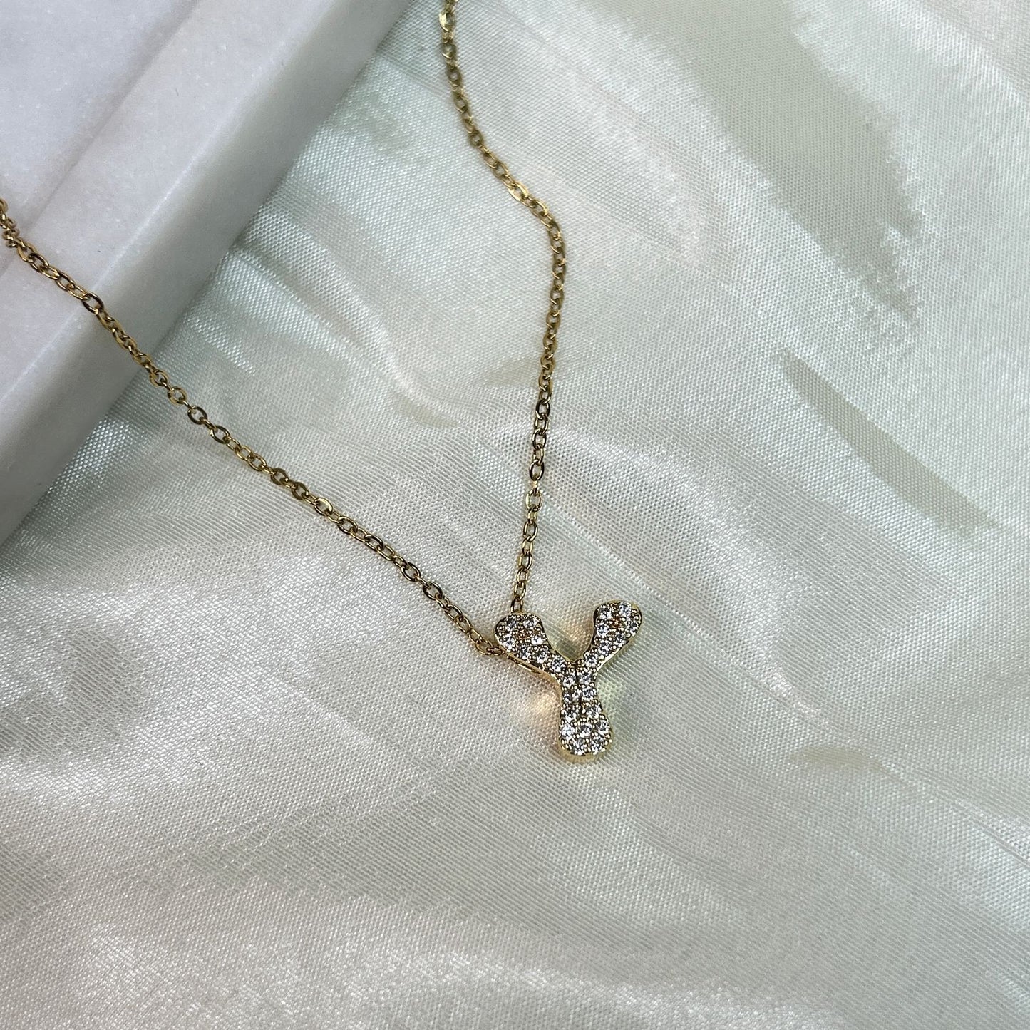 Studded Initial Necklaces