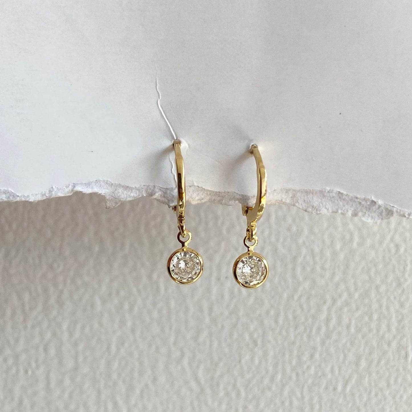 Classic Crystal Huggies Earrings