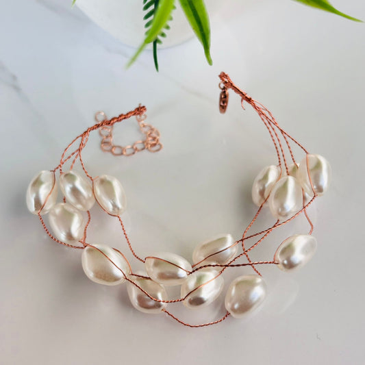 Pearl Rose Bracelet
