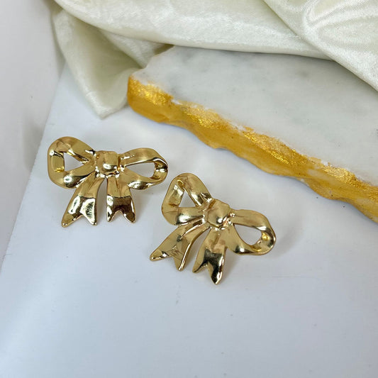 Ribbion Tired Bow Earrings