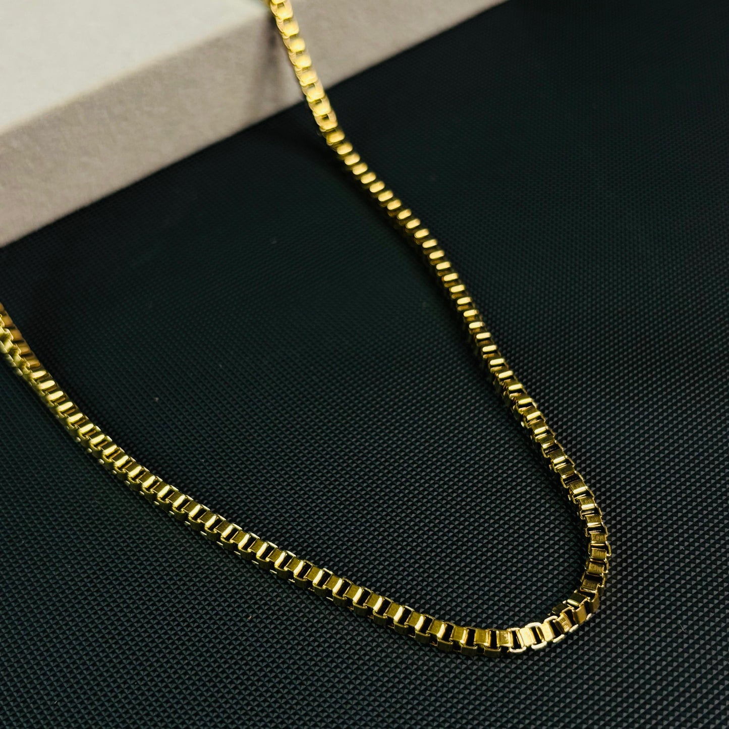 Box Gold-Plated Men's Chain 3mm