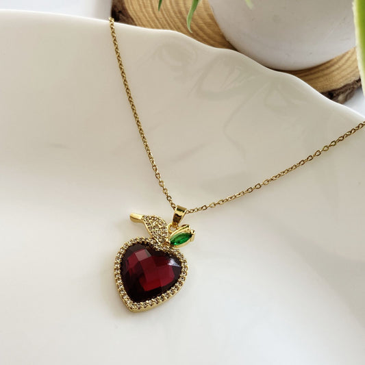 Ruby Heart Necklace