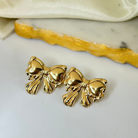 Gilded Bow Earrings