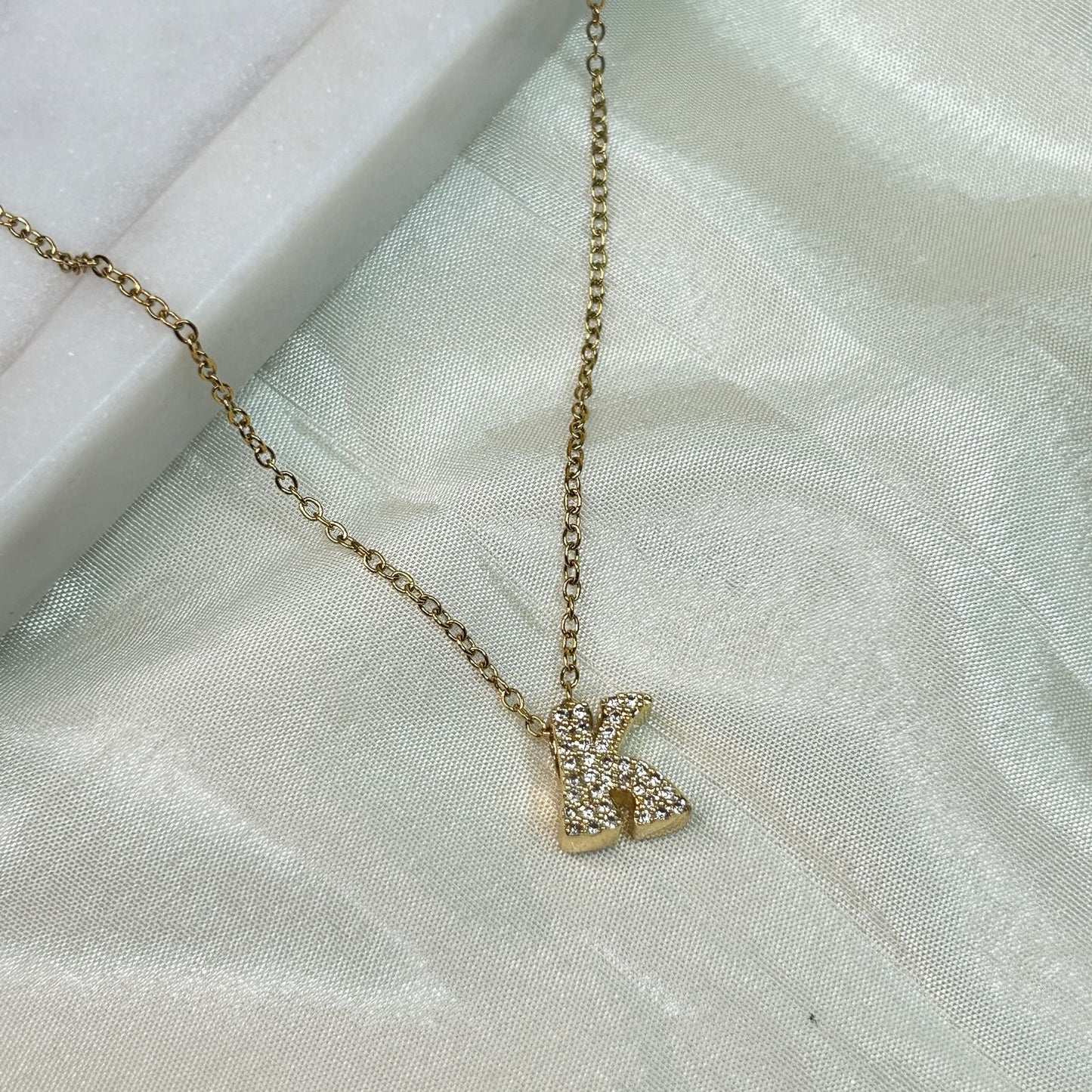 Studded Initial Necklaces