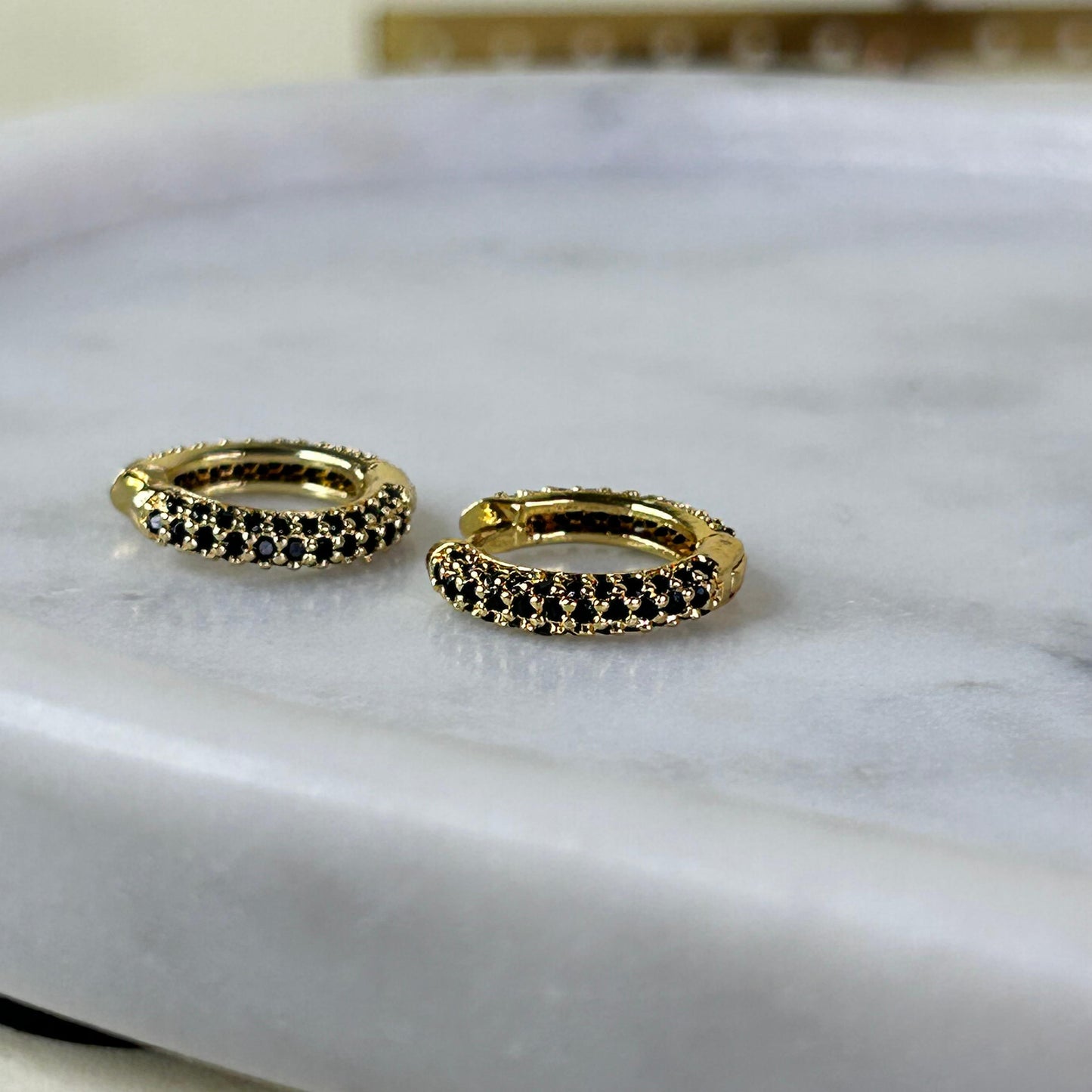 Black Lush Hoops