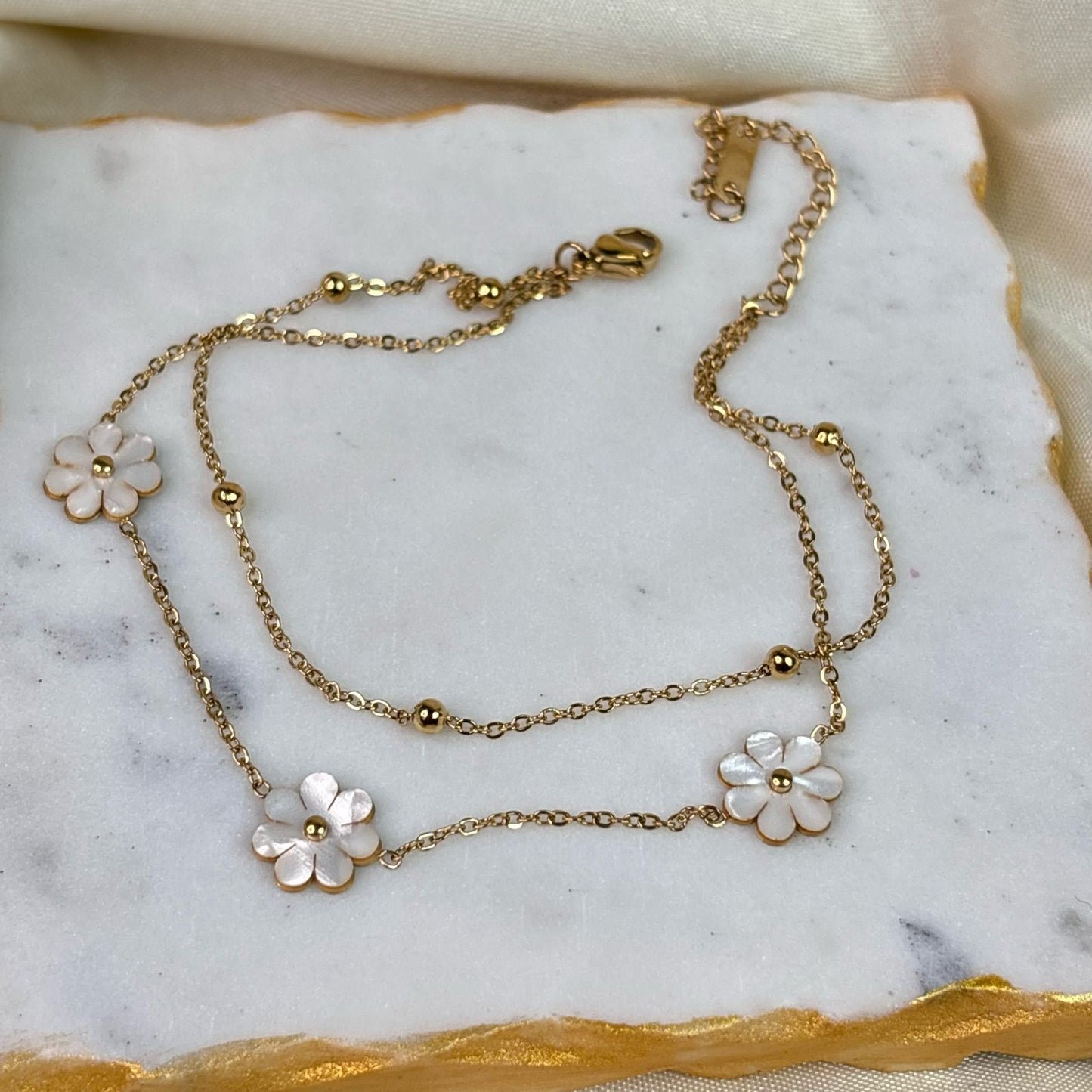 Layered Flora Anklet
