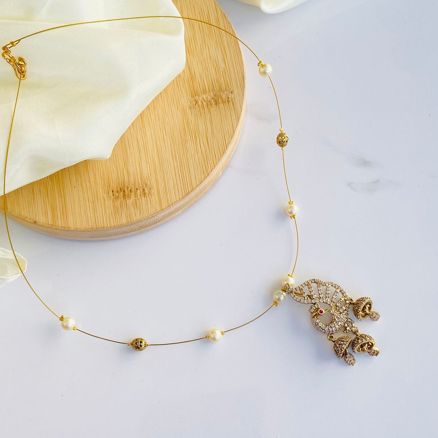 Amala Invisible Chain Choker Necklace