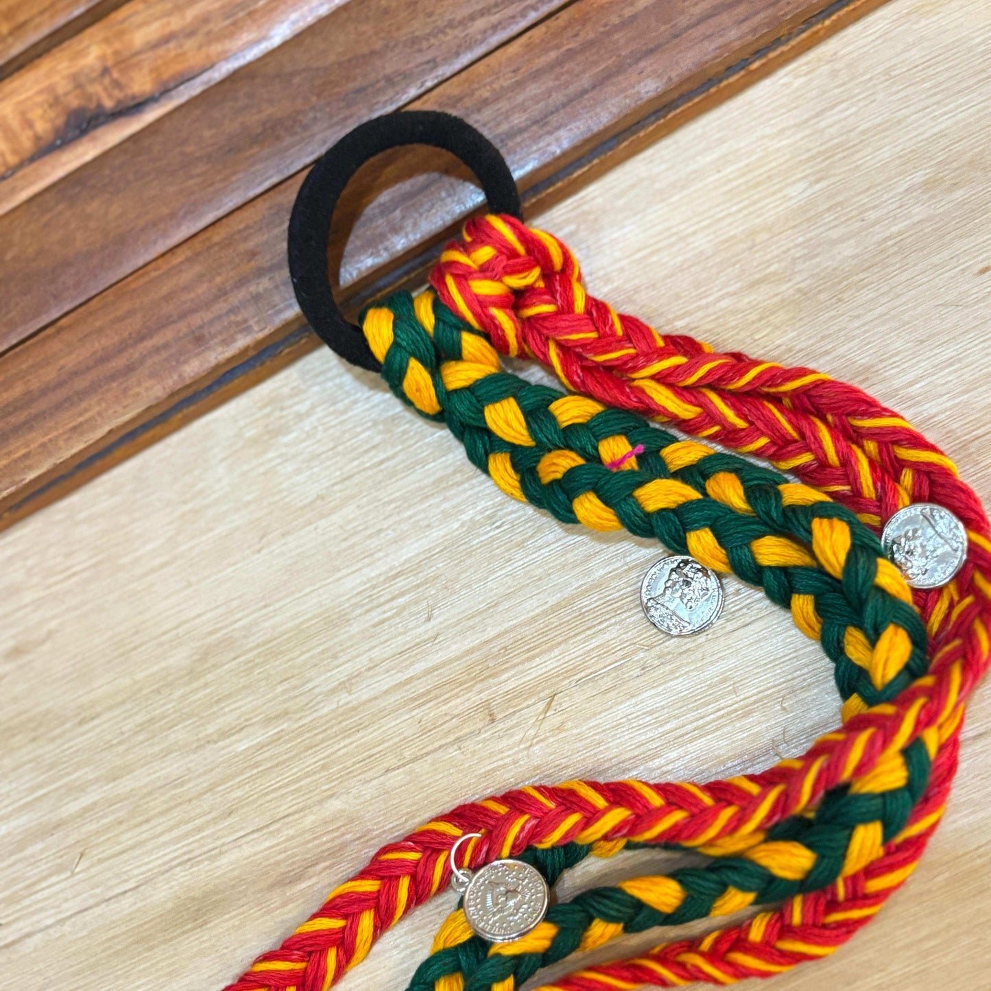 Festive Braided Tassle Hairtie
