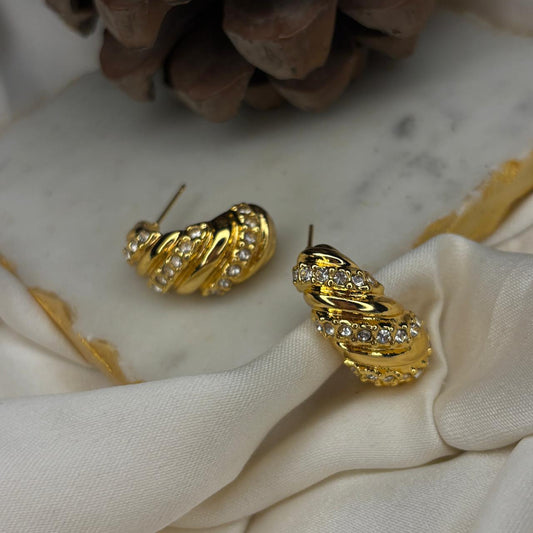 Luxe Studded Hoops