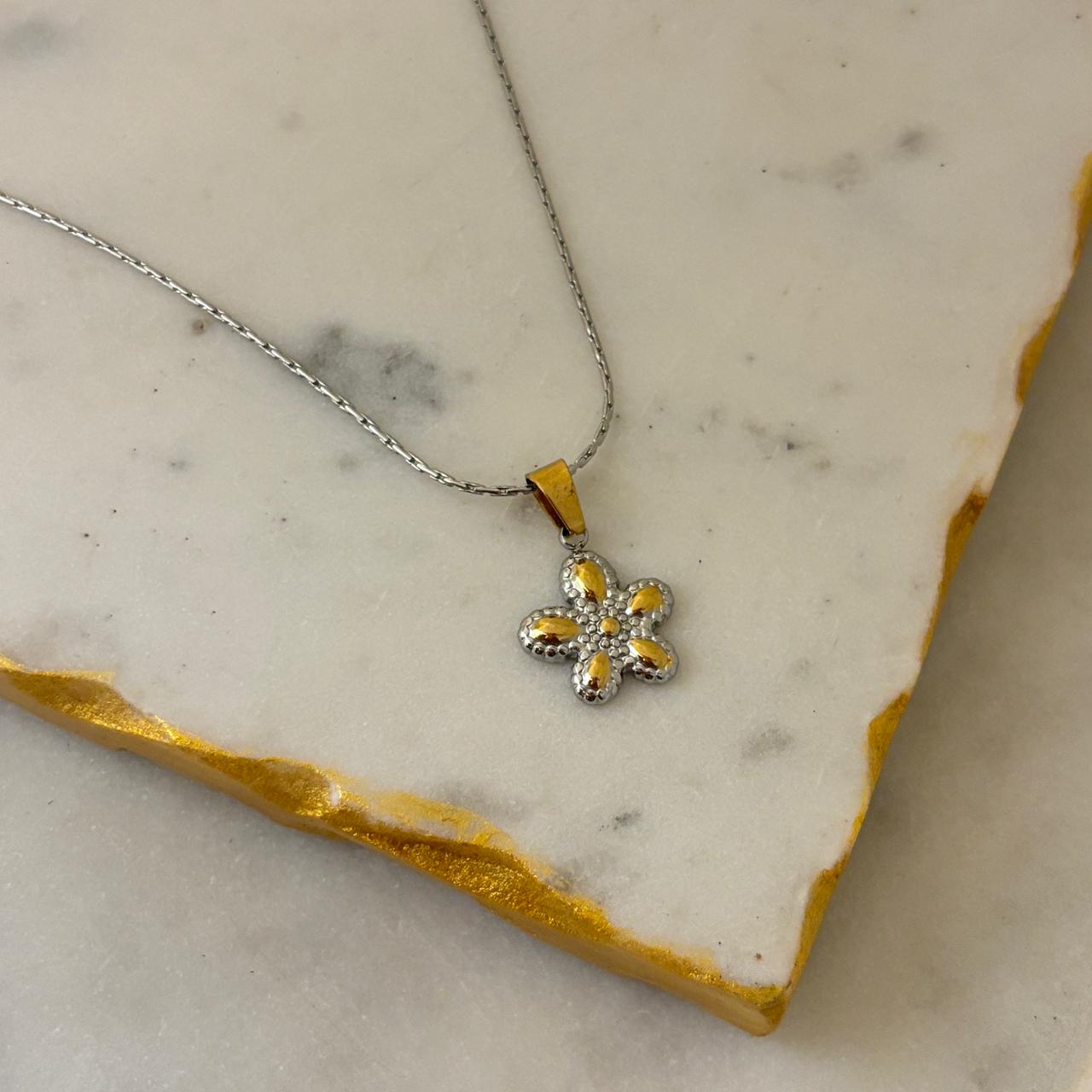Calla Dual Tone Necklace