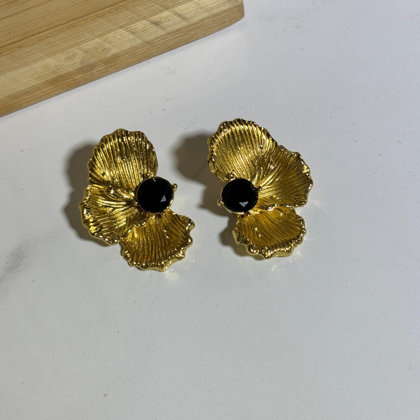 Black Daffodil Earrings