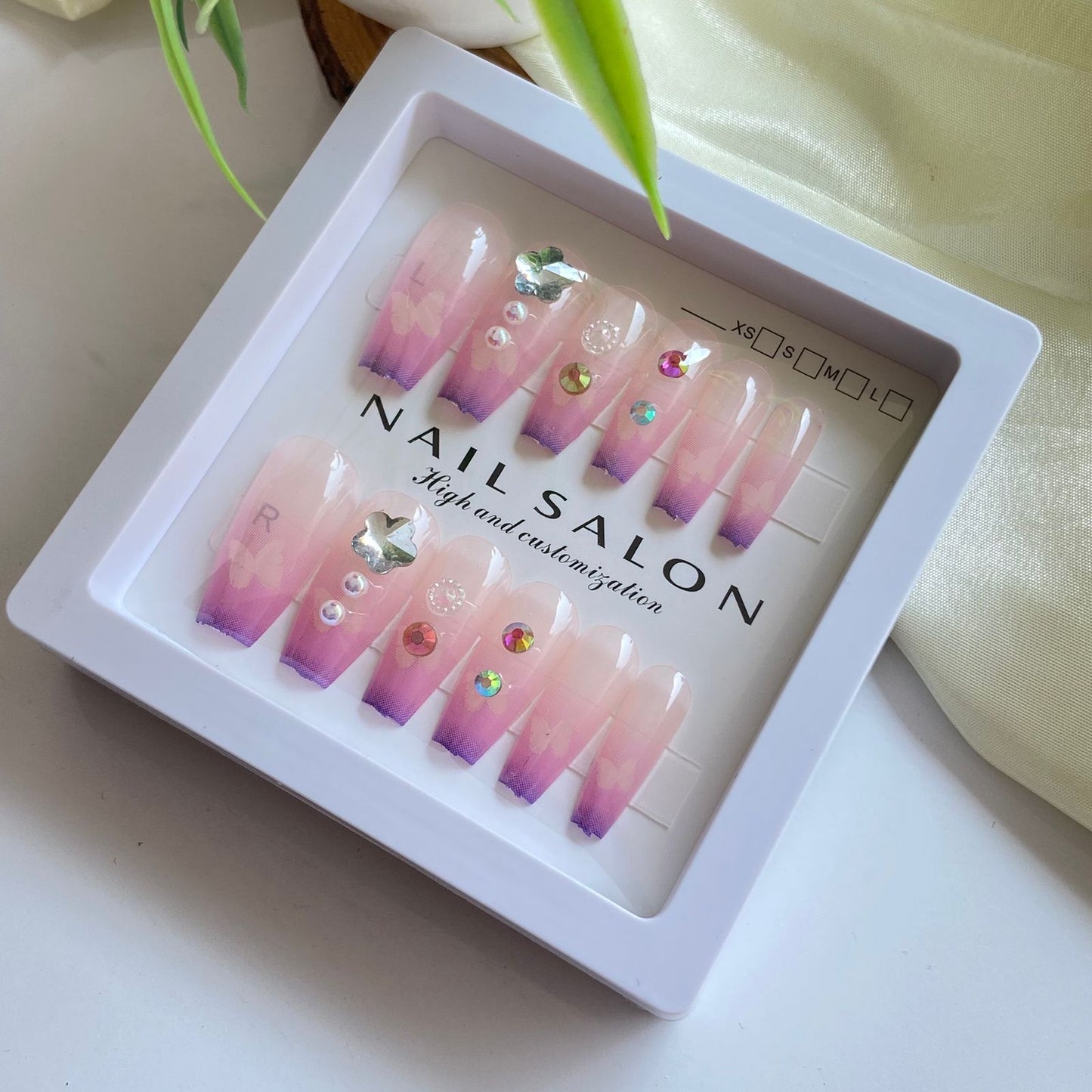 Salon Gel Stick On nails 06