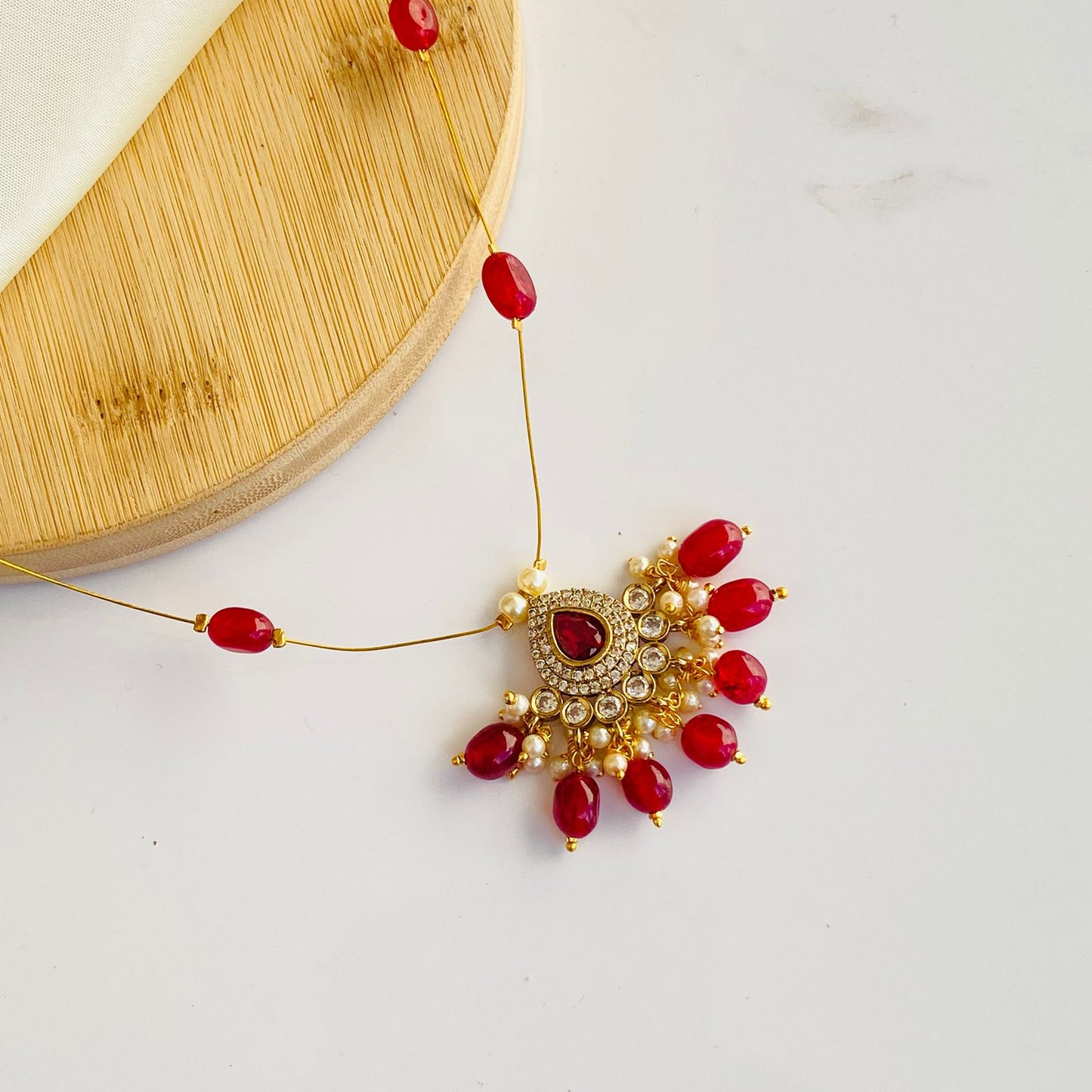 Ruby Aralya Invisible Chain Choker Necklace