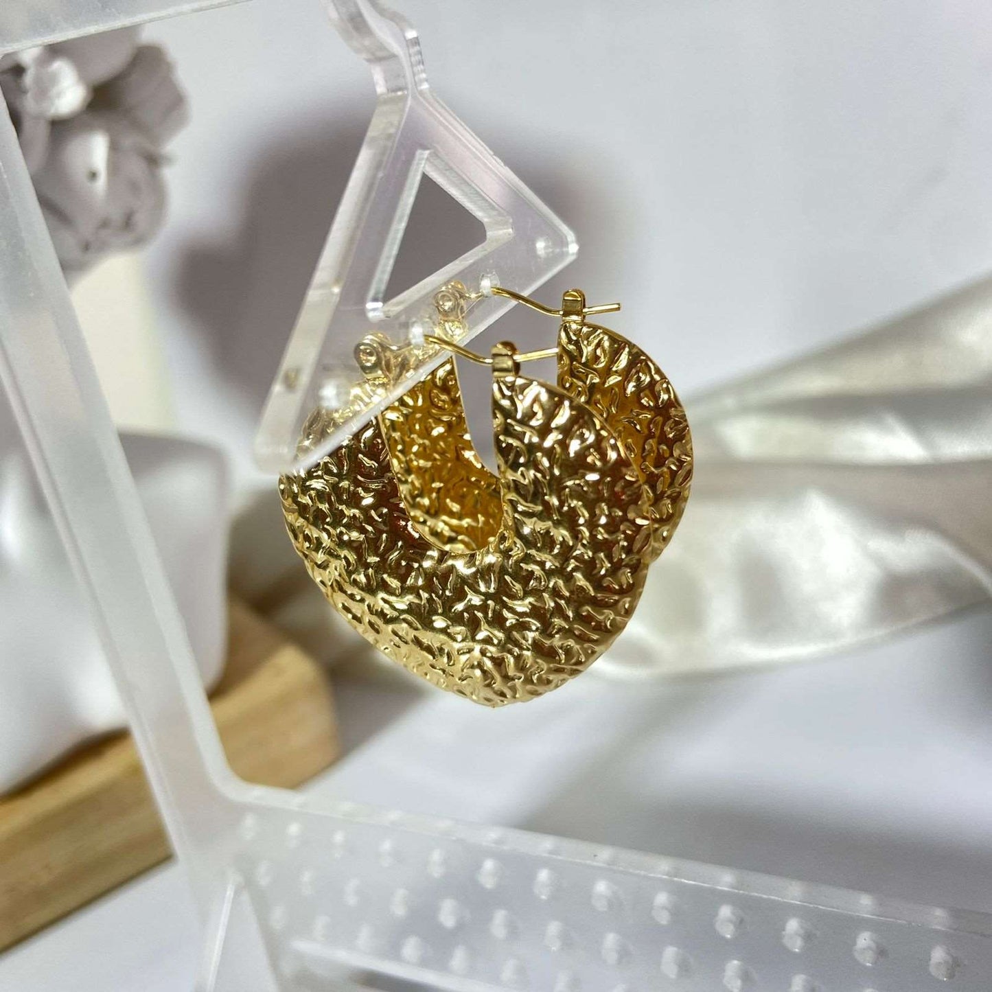 Heart Hammered Hoops