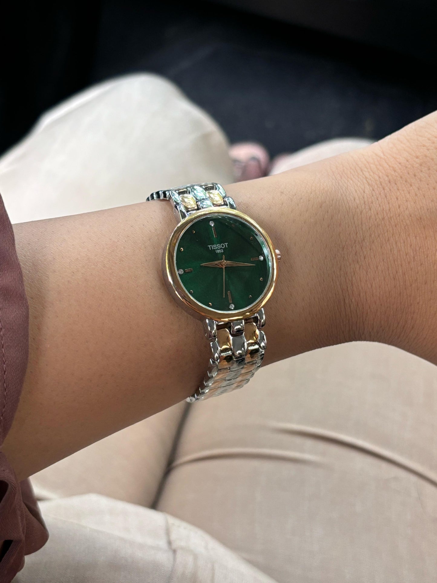 Tissot Dual Tone Emerald Watch